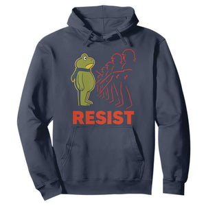 Frog Resist Hoodie Free Portland Political Satire TS02 Navy Print Your Wear