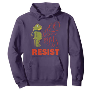 Frog Resist Hoodie Free Portland Political Satire TS02 Purple Print Your Wear