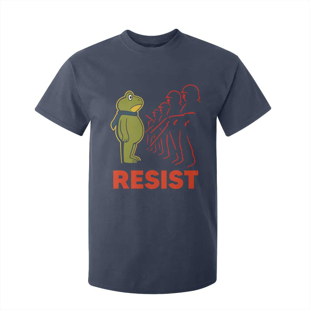 Frog Resist T Shirt For Kid Free Portland Political Satire TS02 Navy Print Your Wear