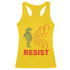 Frog Resist Racerback Tank Top Free Portland Political Satire TS02 Daisy Print Your Wear