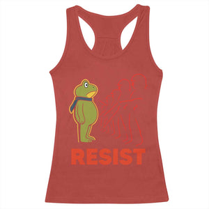 Frog Resist Racerback Tank Top Free Portland Political Satire TS02 Red Print Your Wear