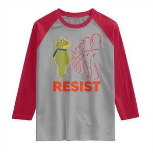 Frog Resist Raglan Shirt Free Portland Political Satire TS02 Sport Gray Red Print Your Wear