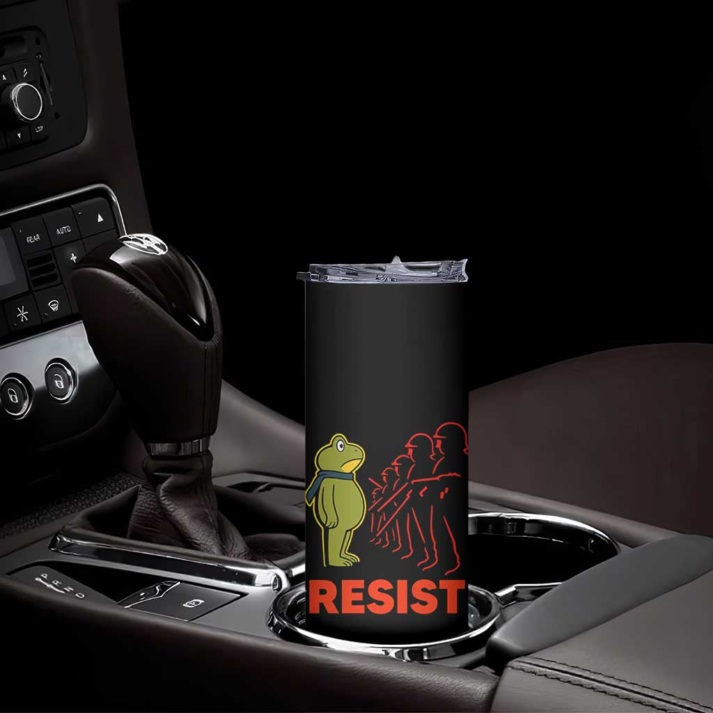 Frog Resist Skinny Tumbler Free Portland Political Satire TS02 Print Your Wear