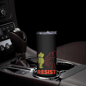 Frog Resist Skinny Tumbler Free Portland Political Satire TS02 Print Your Wear