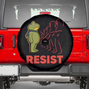 Frog Resist Spare Tire Cover Free Portland Political Satire TS02 Black Print Your Wear