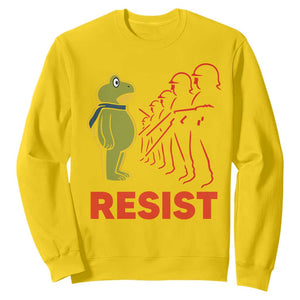 Frog Resist Sweatshirt Free Portland Political Satire TS02 Daisy Print Your Wear