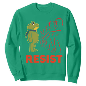 Frog Resist Sweatshirt Free Portland Political Satire TS02 Irish Green Print Your Wear
