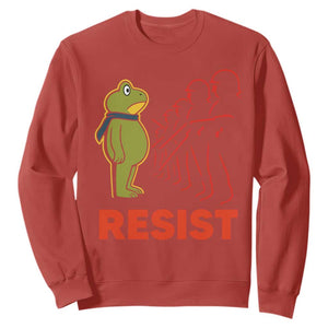 Frog Resist Sweatshirt Free Portland Political Satire TS02 Red Print Your Wear