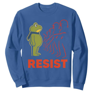 Frog Resist Sweatshirt Free Portland Political Satire TS02 Royal Blue Print Your Wear