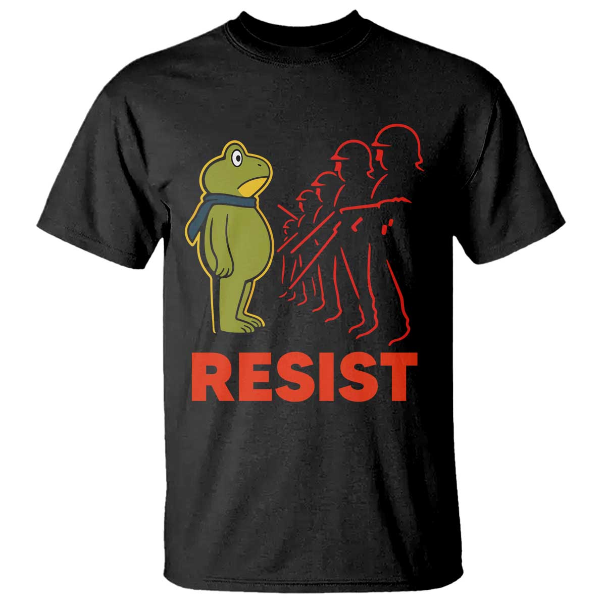Frog Resist T Shirt Free Portland Political Satire TS02 Black Print Your Wear