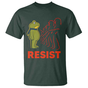 Frog Resist T Shirt Free Portland Political Satire TS02 Dark Forest Green Print Your Wear