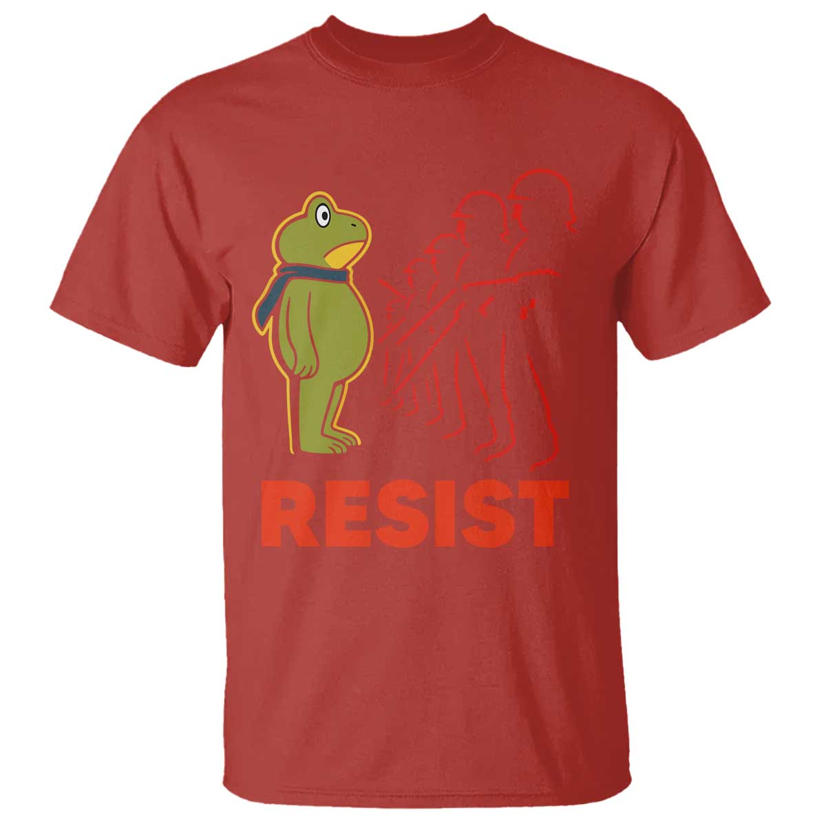 Frog Resist T Shirt Free Portland Political Satire TS02 Red Print Your Wear