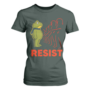 Frog Resist T Shirt For Women Free Portland Political Satire TS02 Dark Forest Green Print Your Wear