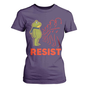 Frog Resist T Shirt For Women Free Portland Political Satire TS02 Purple Print Your Wear