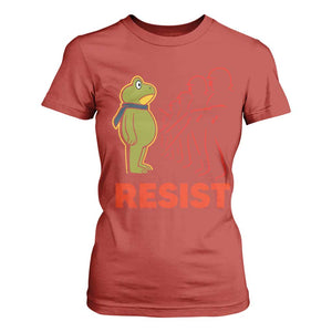 Frog Resist T Shirt For Women Free Portland Political Satire TS02 Red Print Your Wear