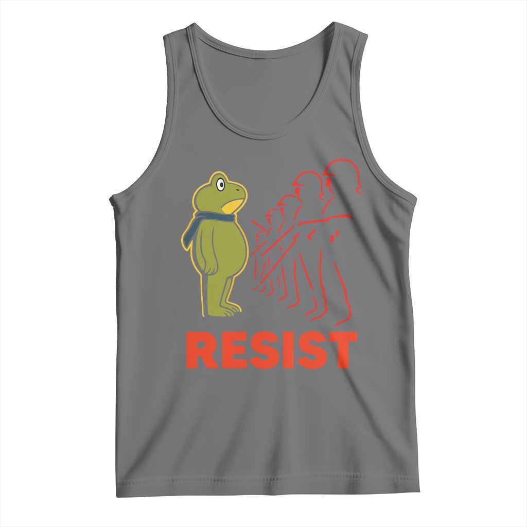Frog Resist Tank Top Free Portland Political Satire TS02 Black Heather Print Your Wear
