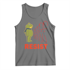 Frog Resist Tank Top Free Portland Political Satire TS02 Black Heather Print Your Wear