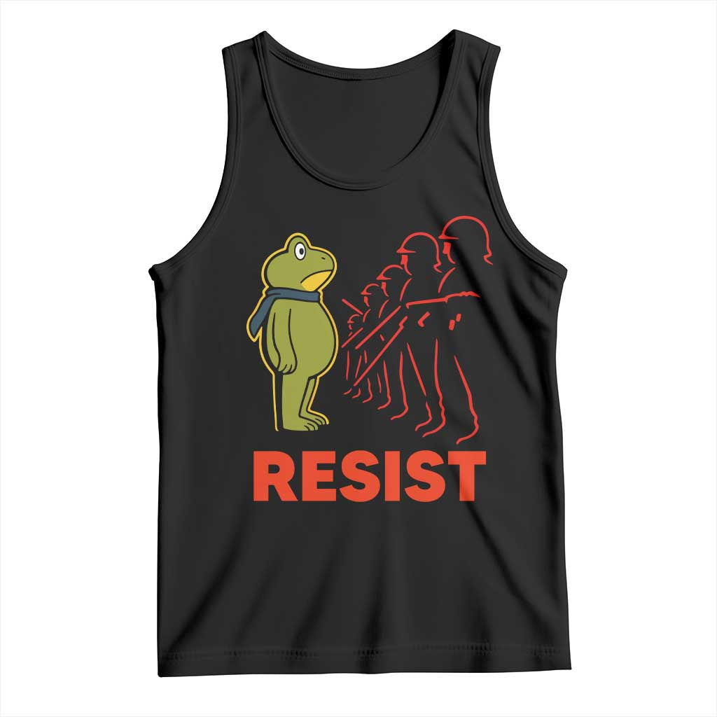Frog Resist Tank Top Free Portland Political Satire TS02 Black Print Your Wear