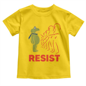Frog Resist Toddler T Shirt Free Portland Political Satire TS02 Daisy Print Your Wear