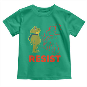 Frog Resist Toddler T Shirt Free Portland Political Satire TS02 Irish Green Print Your Wear