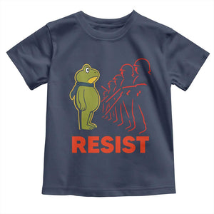 Frog Resist Toddler T Shirt Free Portland Political Satire TS02 Navy Print Your Wear