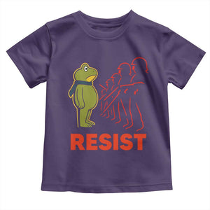 Frog Resist Toddler T Shirt Free Portland Political Satire TS02 Purple Print Your Wear