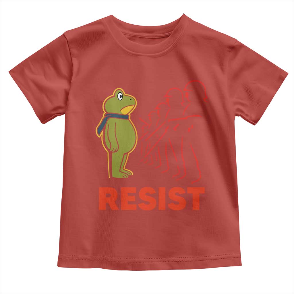 Frog Resist Toddler T Shirt Free Portland Political Satire TS02 Red Print Your Wear