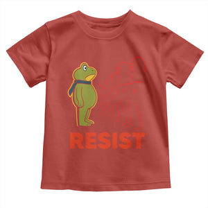 Frog Resist Toddler T Shirt Free Portland Political Satire TS02 Red Print Your Wear