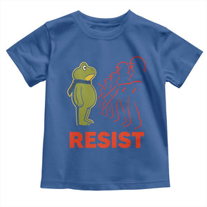 Frog Resist Toddler T Shirt Free Portland Political Satire TS02 Royal Blue Print Your Wear