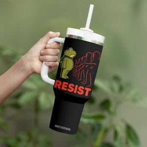 Frog Resist Tumbler With Handle Free Portland Political Satire TS02 Print Your Wear