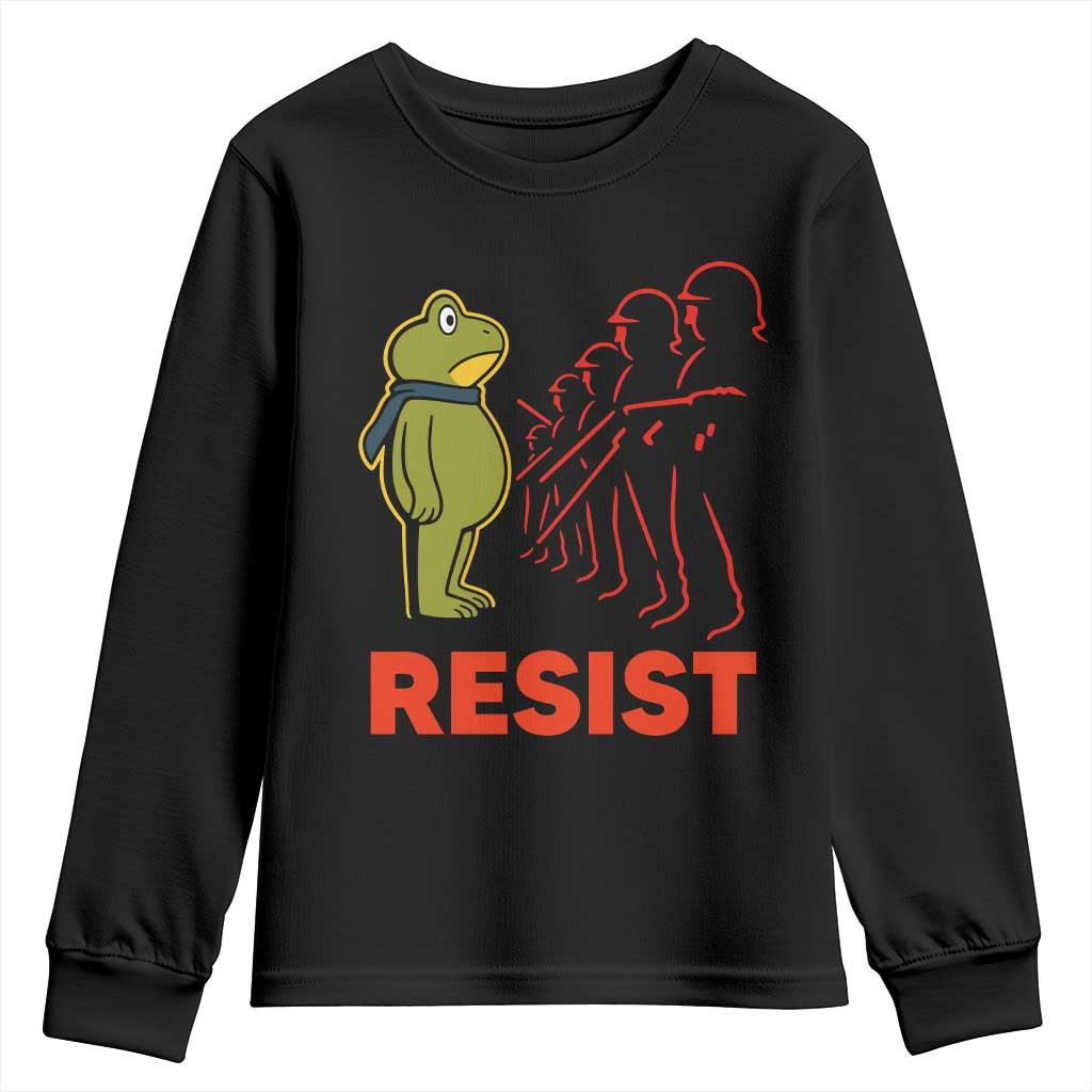 Frog Resist Youth Sweatshirt Free Portland Political Satire TS02 Black Print Your Wear