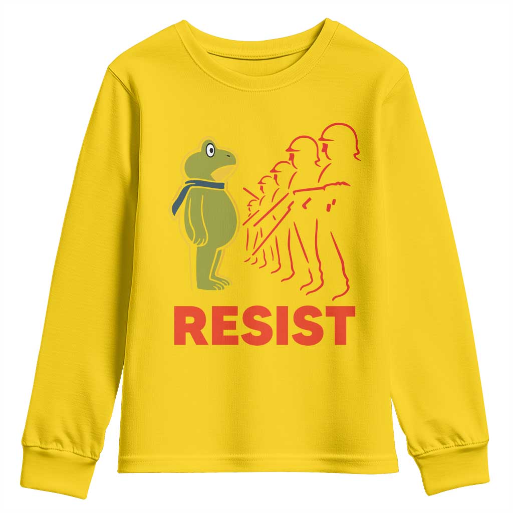 Frog Resist Youth Sweatshirt Free Portland Political Satire TS02 Daisy Print Your Wear