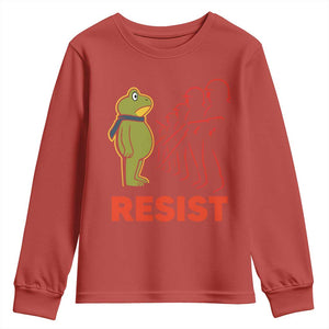 Frog Resist Youth Sweatshirt Free Portland Political Satire TS02 Red Print Your Wear
