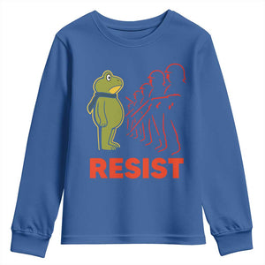 Frog Resist Youth Sweatshirt Free Portland Political Satire TS02 Royal Blue Print Your Wear