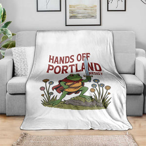 Hands Off Portland Sword Frog Throw Blanket Freedom Fighters Hero Resist TS02 Print Your Wear