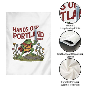 Hands Off Portland Sword Frog Garden Flag Freedom Fighters Hero Resist TS02 Print Your Wear