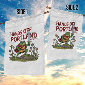 Hands Off Portland Sword Frog Garden Flag Freedom Fighters Hero Resist TS02 Print Your Wear