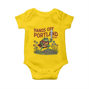 Hands Off Portland Sword Frog Baby Onesie Freedom Fighters Hero Resist TS02 Daisy Print Your Wear