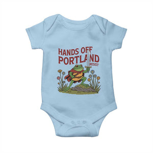 Hands Off Portland Sword Frog Baby Onesie Freedom Fighters Hero Resist TS02 Light Blue Print Your Wear