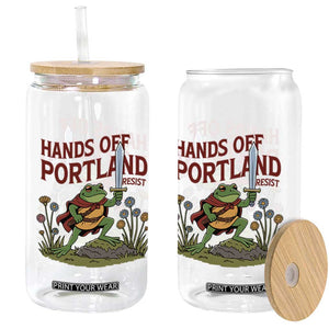 Hands Off Portland Sword Frog Glass Can Freedom Fighters Hero Resist TS02 Print Your Wear