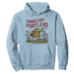 Hands Off Portland Sword Frog Hoodie Freedom Fighters Hero Resist TS02 Light Blue Print Your Wear