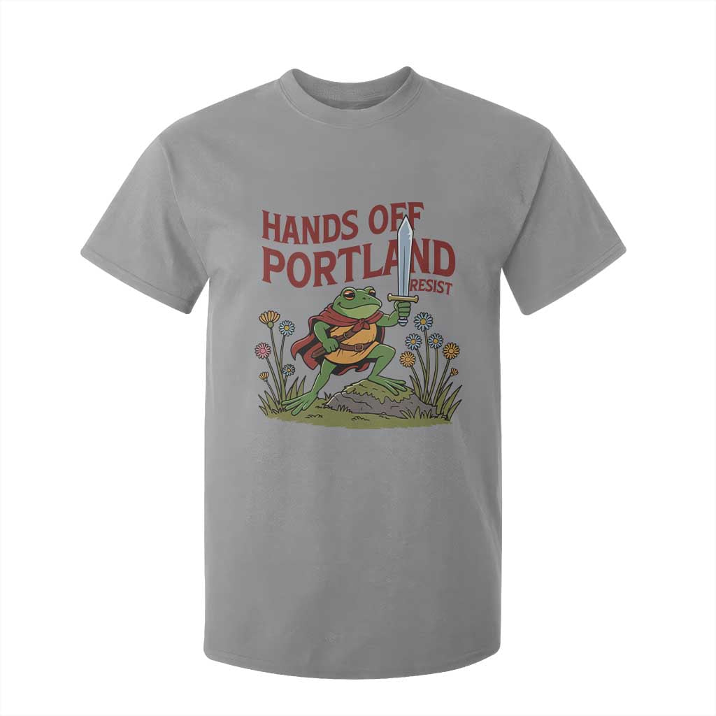 Hands Off Portland Sword Frog T Shirt For Kid Freedom Fighters Hero Resist TS02 Sport Gray Print Your Wear
