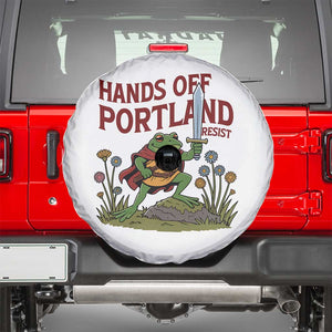 Hands Off Portland Sword Frog Spare Tire Cover Freedom Fighters Hero Resist TS02 White Print Your Wear