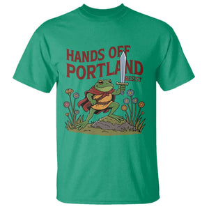 Hands Off Portland Sword Frog T Shirt Freedom Fighters Hero Resist TS02 Irish Green Print Your Wear