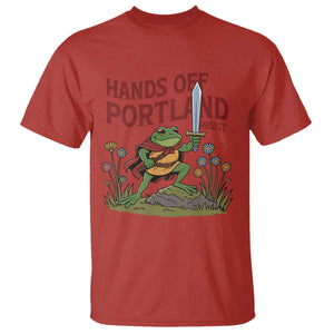 Hands Off Portland Sword Frog T Shirt Freedom Fighters Hero Resist TS02 Red Print Your Wear