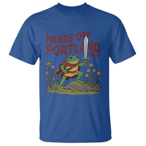 Hands Off Portland Sword Frog T Shirt Freedom Fighters Hero Resist TS02 Royal Blue Print Your Wear