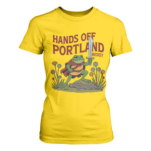 Hands Off Portland Sword Frog T Shirt For Women Freedom Fighters Hero Resist TS02 Daisy Print Your Wear