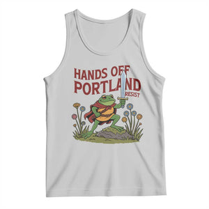 Hands Off Portland Sword Frog Tank Top Freedom Fighters Hero Resist TS02 Ash Print Your Wear