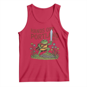 Hands Off Portland Sword Frog Tank Top Freedom Fighters Hero Resist TS02 Red Print Your Wear