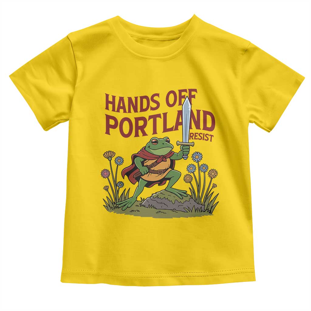 Hands Off Portland Sword Frog Toddler T Shirt Freedom Fighters Hero Resist TS02 Daisy Print Your Wear